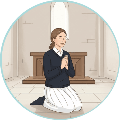Hermana Hospitalaria en oración