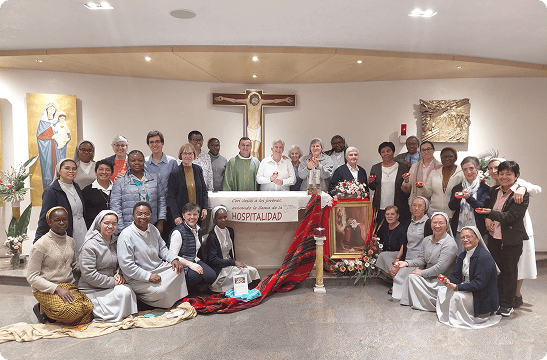 Grupo de Hermanas Hospitalarias durante un encuentro de Hospitalidad